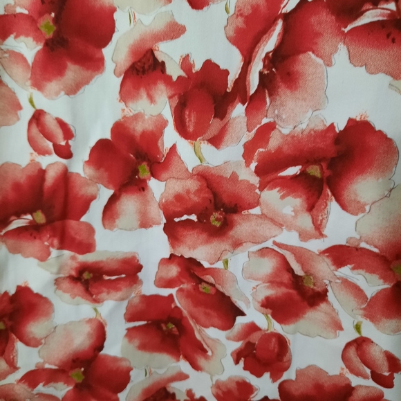 Vintage Mac & Jac Stretch Poppy Print Skirt - Picture 7 of 9